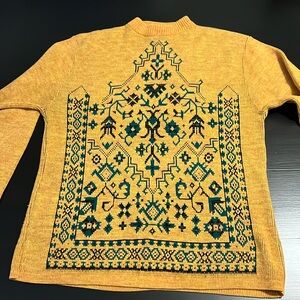 Yellow Patterned Men's Sweater